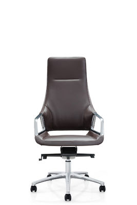Armless Swivel Executive Leather Office Chair On Wheels